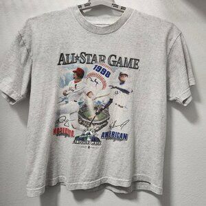 Youth L/Womens XS Vintage 1998 MLB All Star Game T-Shirt - Griffey Jr & McGwire